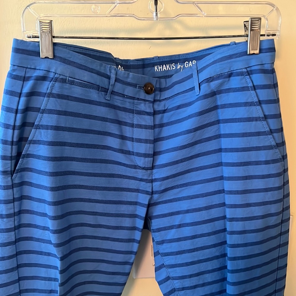 Blue khakis by Gap. 100% cotton.